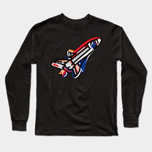 Minimalist Space Ship Long Sleeve T-Shirt